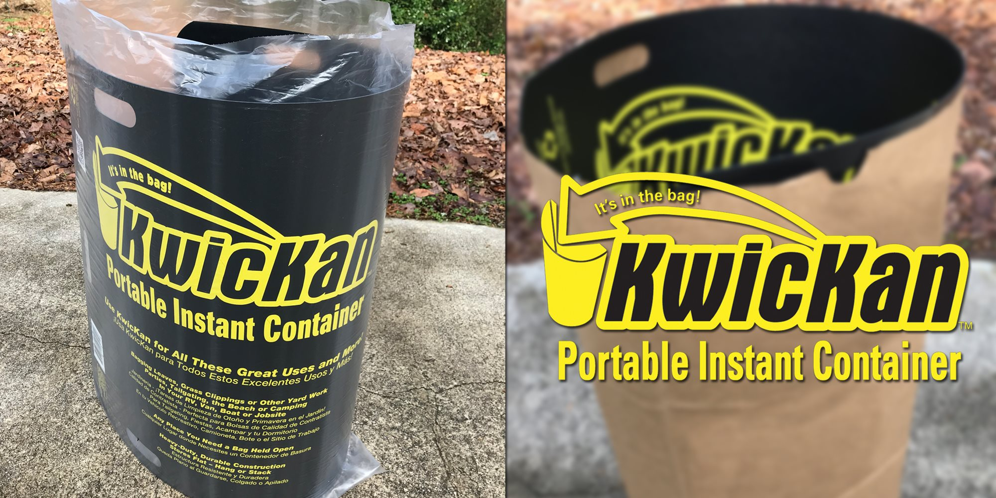 1-pack Kwickan Sopsäckshållare bär/vikbar 120-200 liter