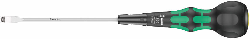 Wera Kraftform 1834 Ball-Grip Spårskruvmejsel rak