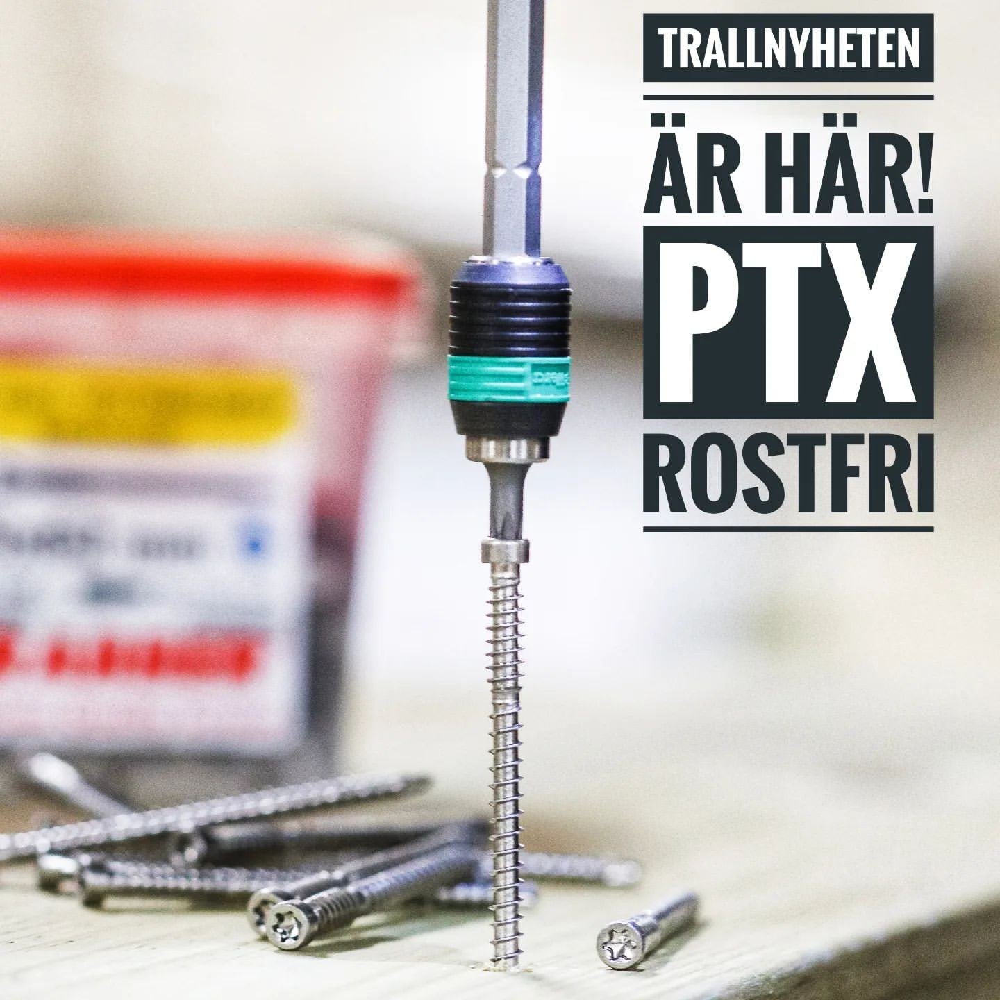 Grabber PTX Rostfri syrafast Trall och Panelskruv