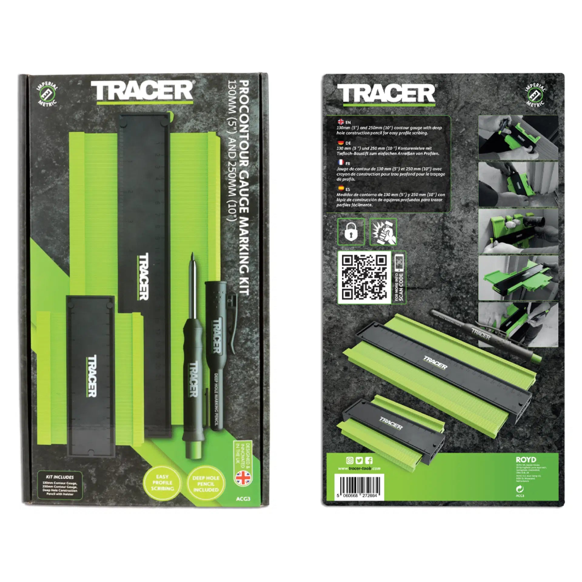 Tracer Procontour sats med djuphålspenna