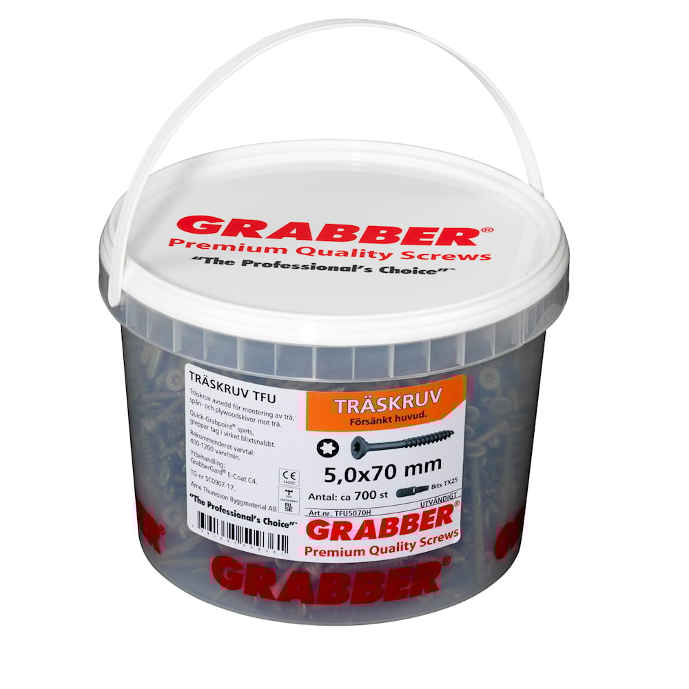 Grabber Träskruv TFU C4 5mm Utomhusskruv