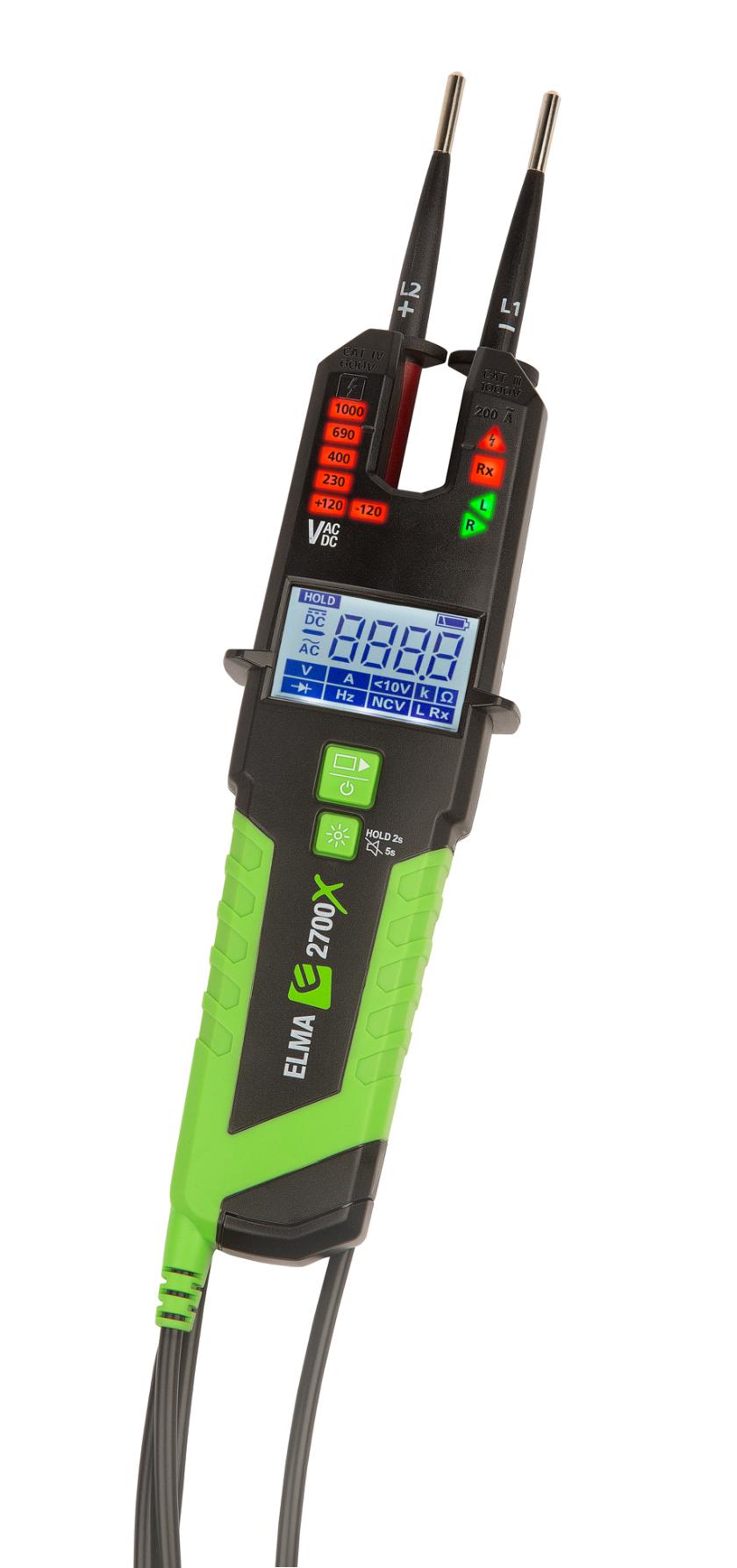 Elma 2700X true RMS voltage tester med öppen strömtång