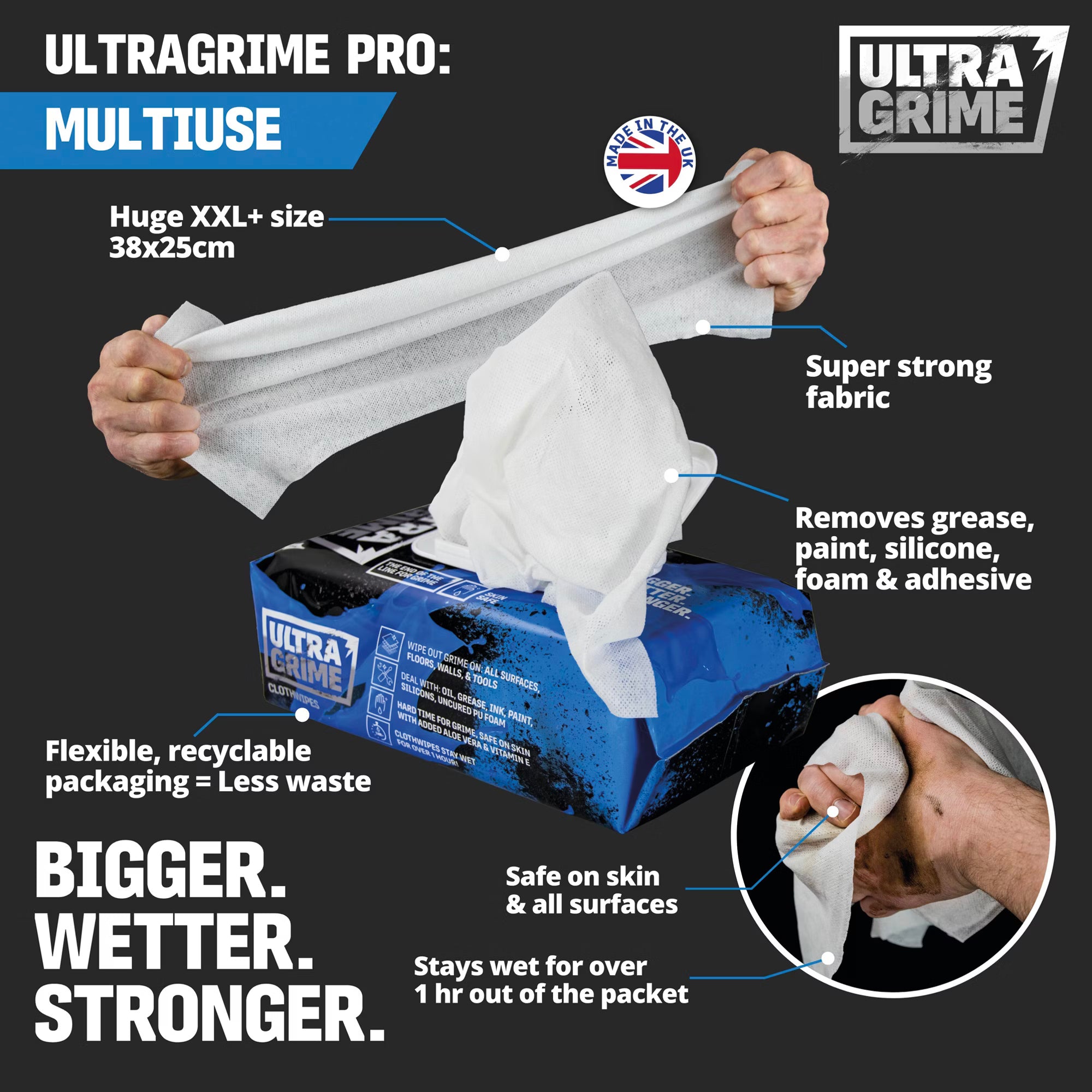 UltraGrime Pro Multi-use Våtservetter 100p