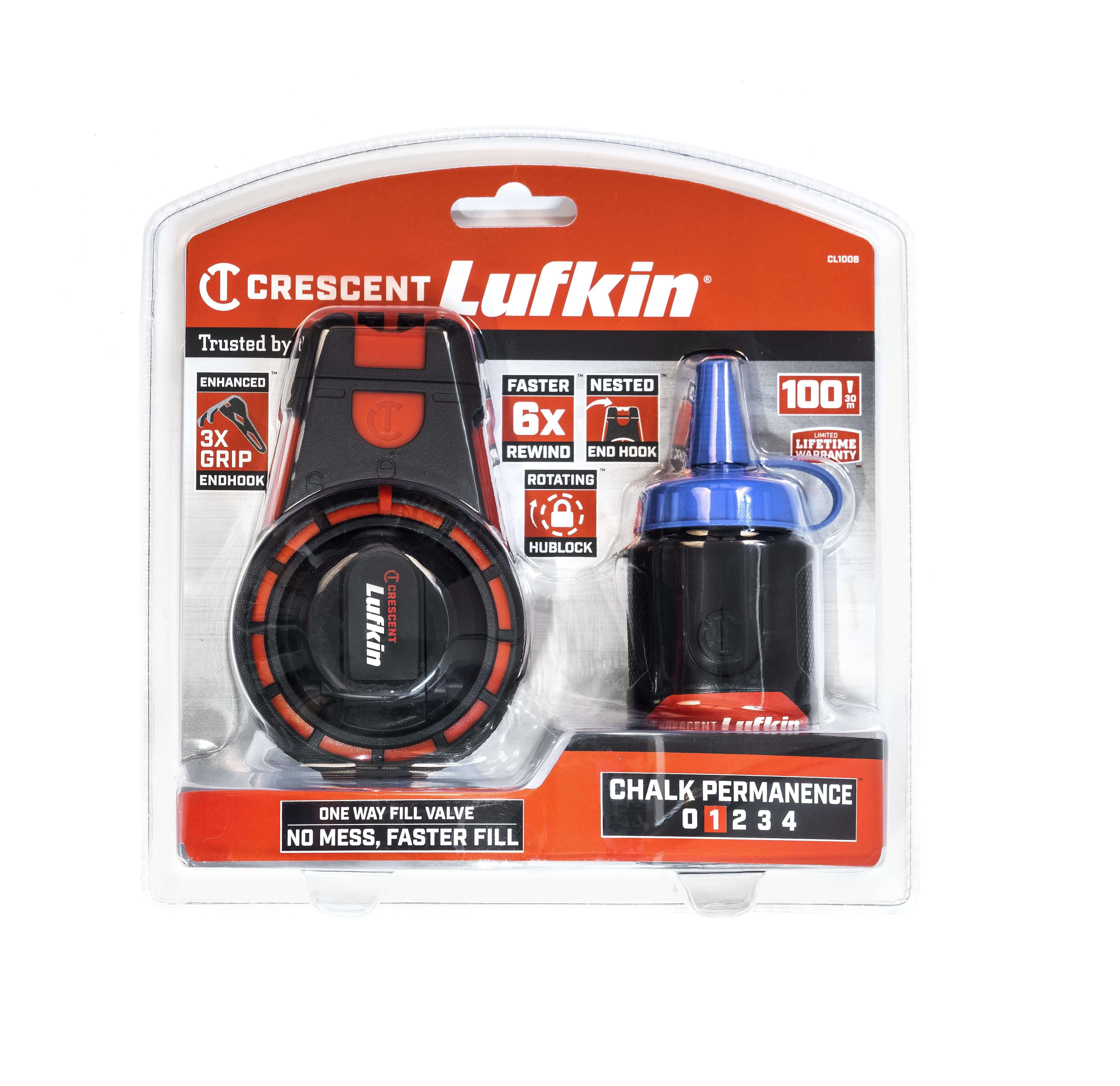 Crescent Lufkin Compact Chalk & Reel 30m/100ft with Blue Chalk
