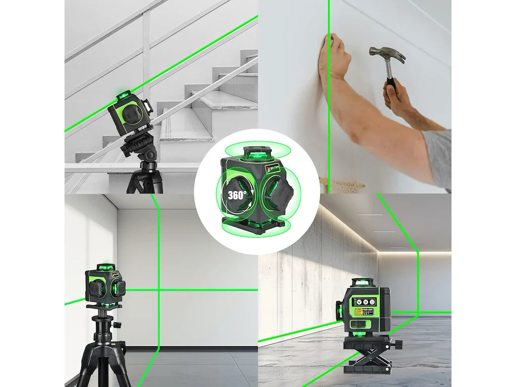 Beiter TED-4DT Grön Krysslaser – 4 × 360°