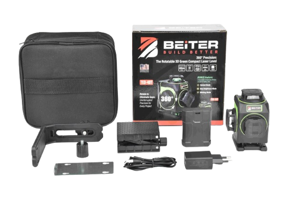 Beiter TED-4DT Grön Krysslaser – 4 × 360°