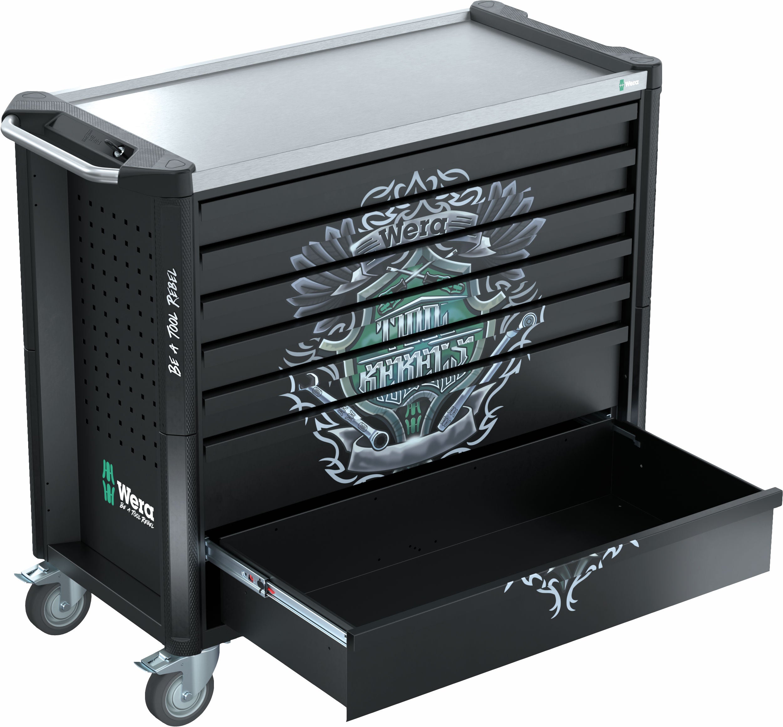 Wera 9801 Tool Rebel verkstadsvagn Stainless XXL, utan verktyg