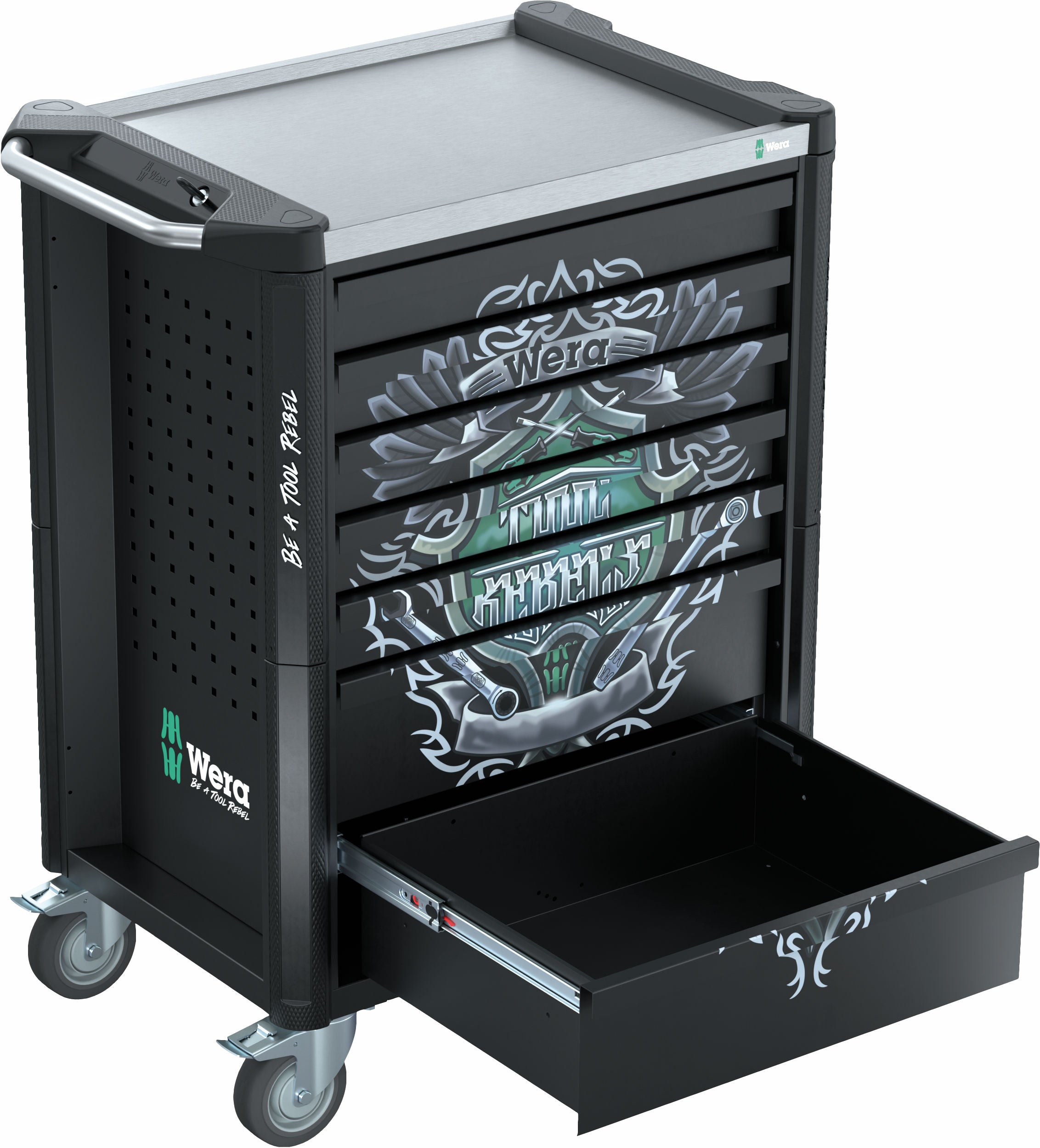 9805 Tool Rebel verkstadsvagn Stainless, utan verktyg