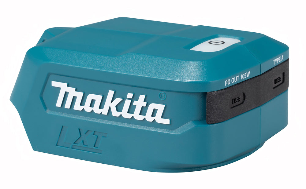 Makita 18V USB Adapter LXT ADP15 Batteriadapter blir power bank USB-C USB-A
