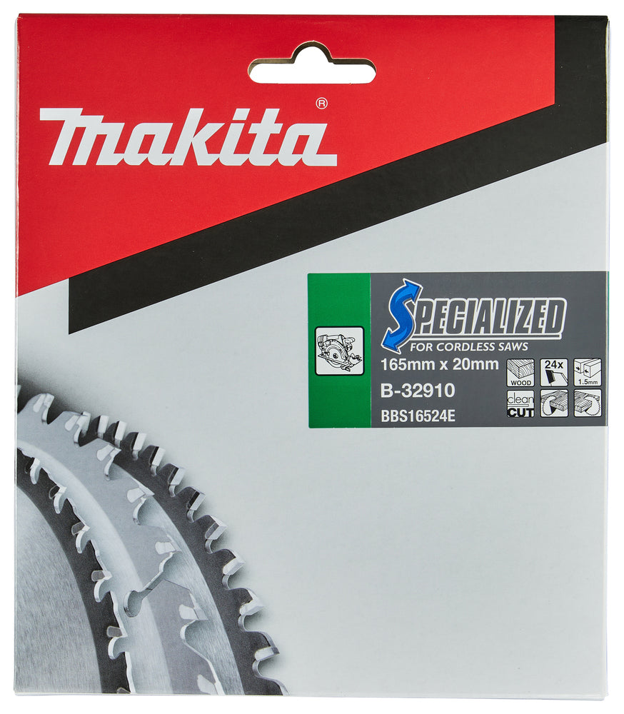 Makita Specialized sågklinga T.C.T, 165 x 20 mm, 24 T B-32910