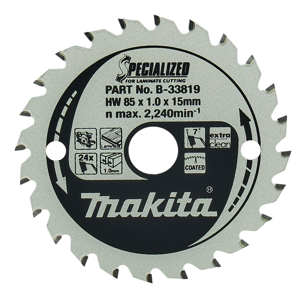 Makita Sågklinga, Specialized T.C.T, 85 x 15 mm, 24 TB-33819