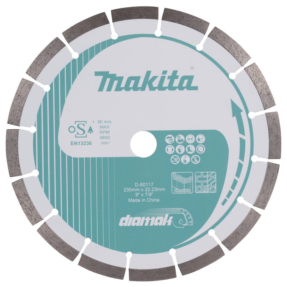 Makita Diamantklinga 230x22,23 mm D-80117 till Slipmaskiner och kapmaskiner