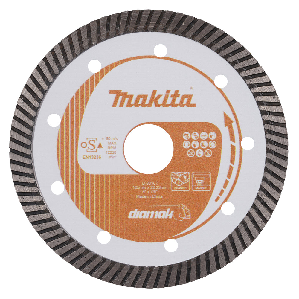 Makita Diamantklinga 125x22,23 mm D-80167 till Slipmaskiner och fräsar