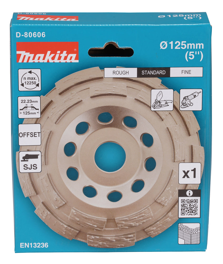 Makita Diamantslipkopp 125mm 2rader - D-80606