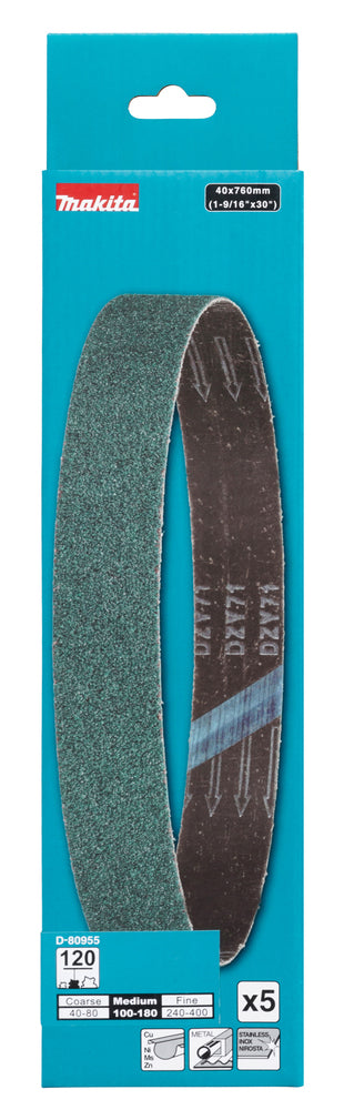 Makita Slipband 40x760mm Metall/Rostfritt Z120 5-pack