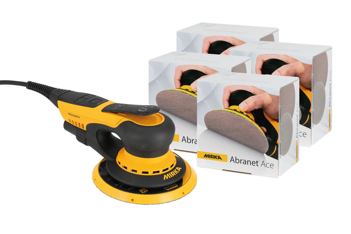 Mirka DEROS II 650 EU 150mm Orbit 5,0 + 3x50p Autonet P120,P180,P240