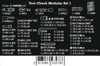Wera Tool-Check Modular sats 1 , 50-delar