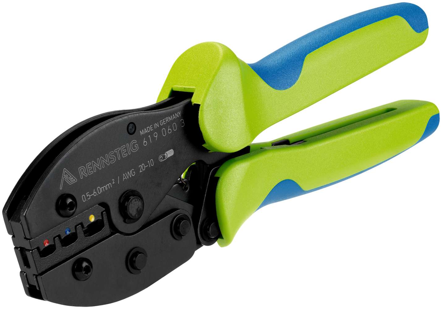 Rennsteig Hylspressverktyg kabelskotång PEW 9 för isolerade kabelskor Lätt och kompakt