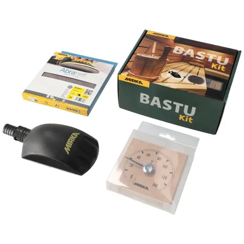 Mirka Bastukit Eurovision Edition Roundy handslipstöd + 9x Abranet + Bastutermometer