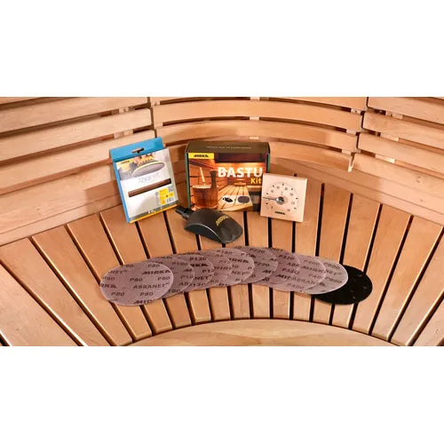 Mirka Bastukit Eurovision Edition Roundy handslipstöd + 9x Abranet + Bastutermometer