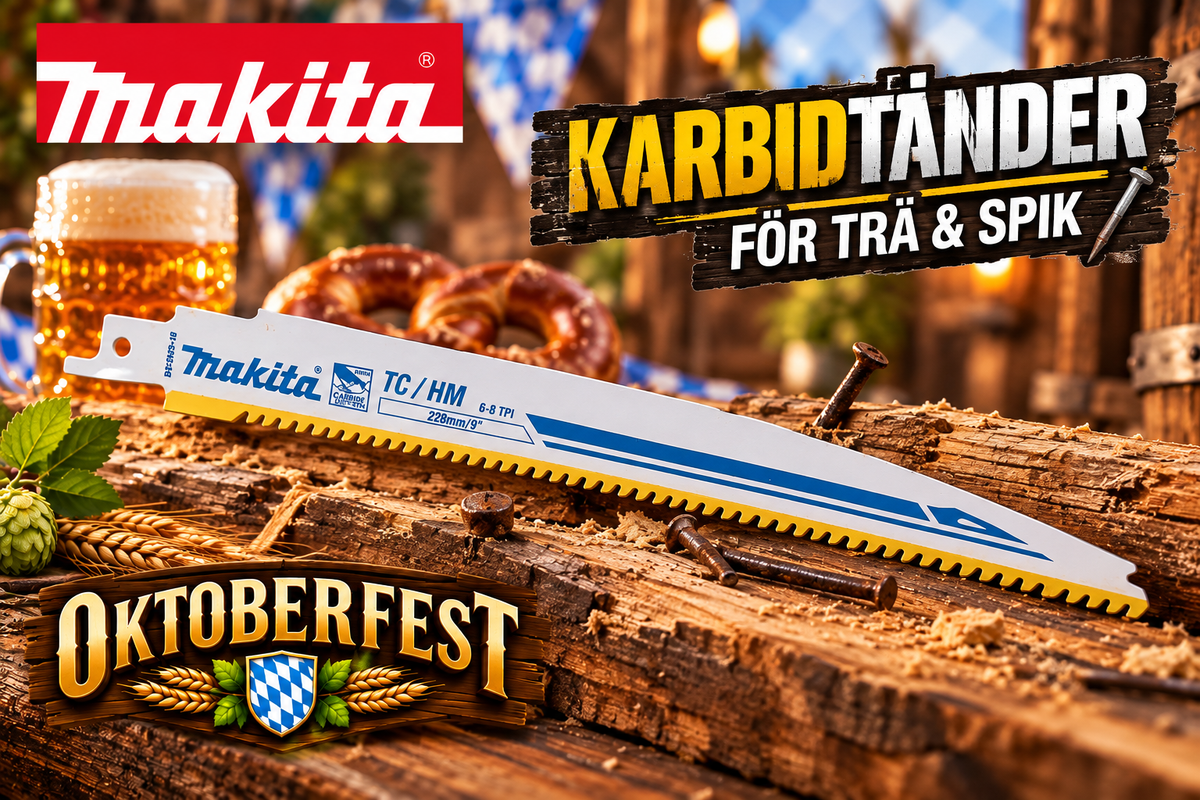 Makita Tigersågblad HM Karbidtandad 6-8TPI 228x1,25mm B-49840 Oktoberfest