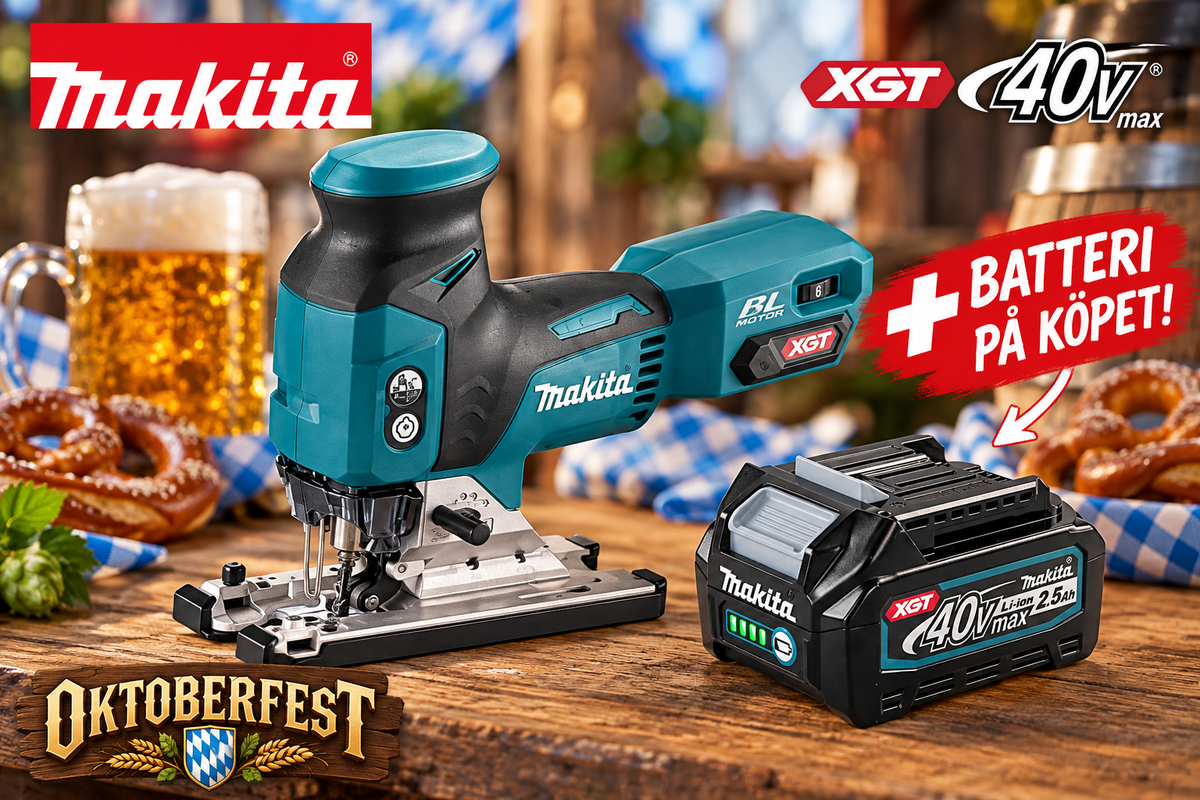 Makita Sticksåg XGT 40V JV001GZ + BL4025 Oktoberfest