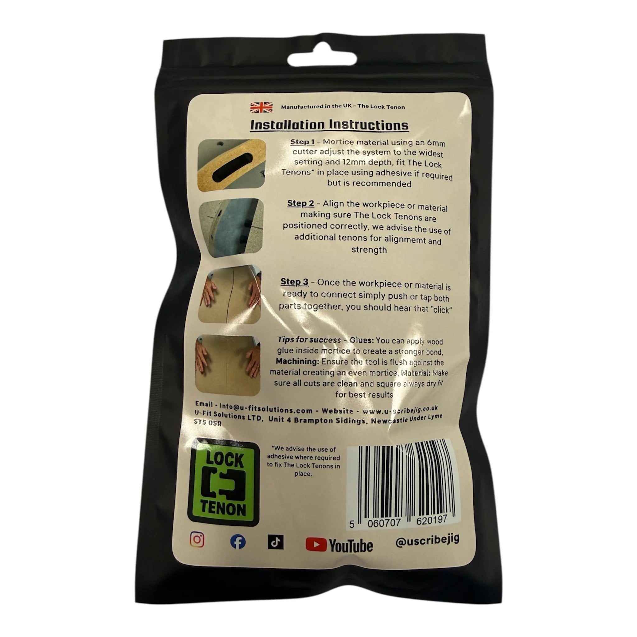 Lock Tenon - The 'Click' Domino fixing 25-pack