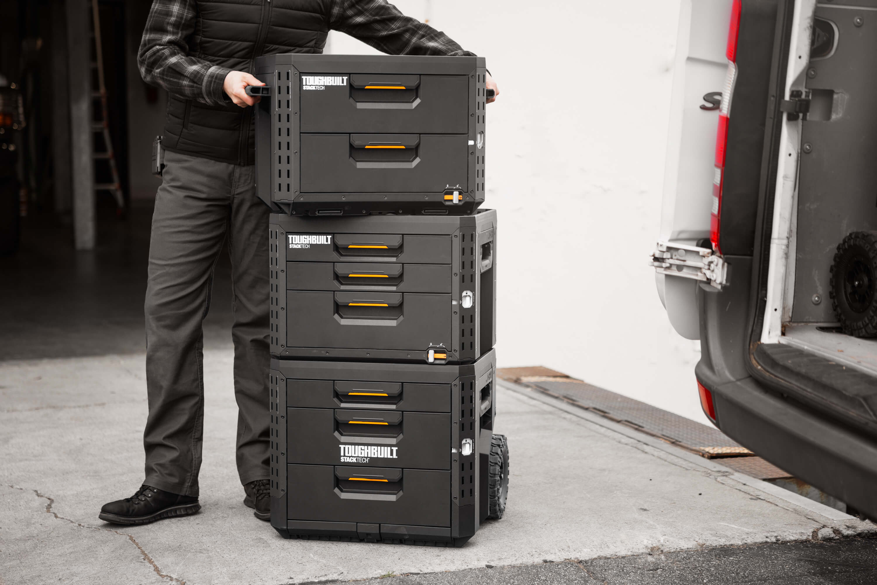 Toughbuilt StackTech Rolling 2-drawer toolbox TB-B1-D-R92