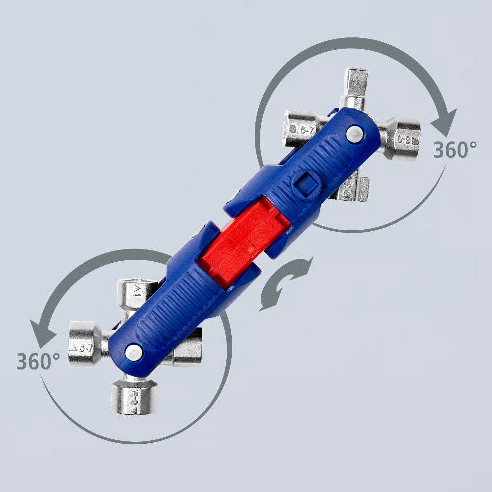 KNIPEX Vaktmästarnyckel Apparatskåpsnyckel Joint Quadro 00 11 06 V 04