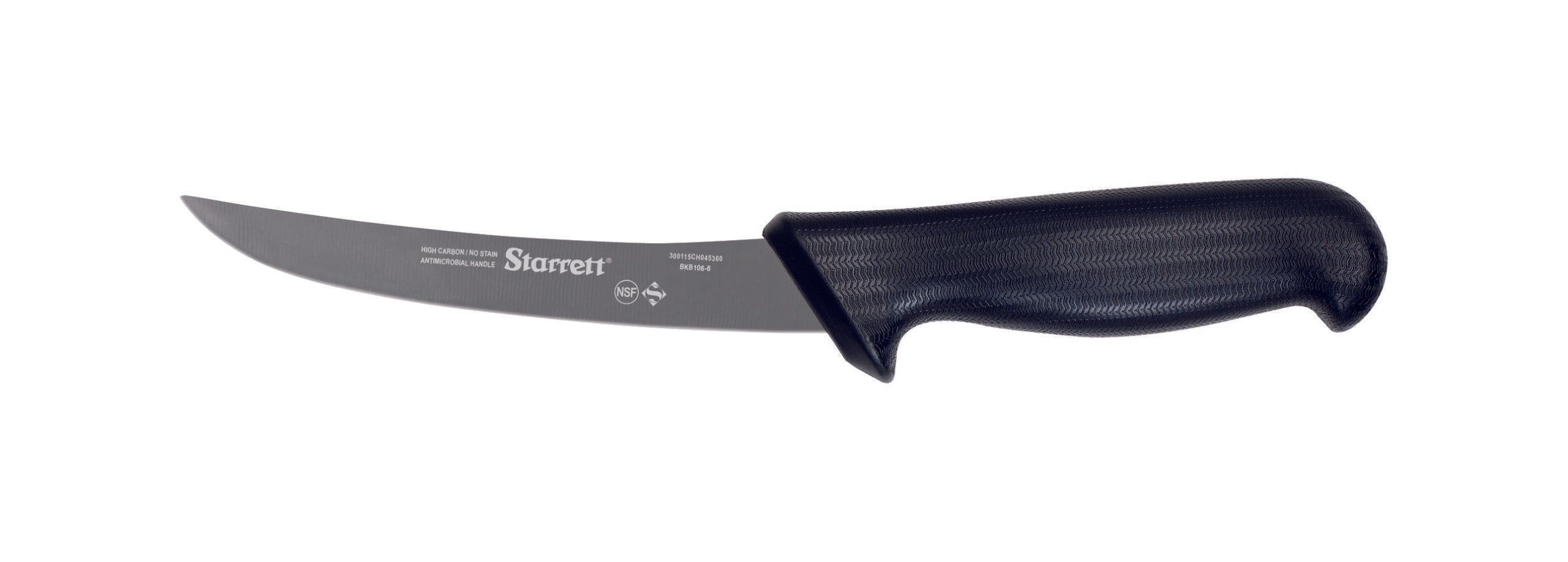 Starrett Boning Knife Narrow Curved 6" 150 mm, Svart - BKB106-6