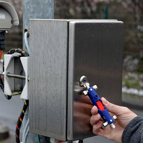 KNIPEX Vaktmästarnyckel Apparatskåpsnyckel Joint Quadro 00 11 06 V 04