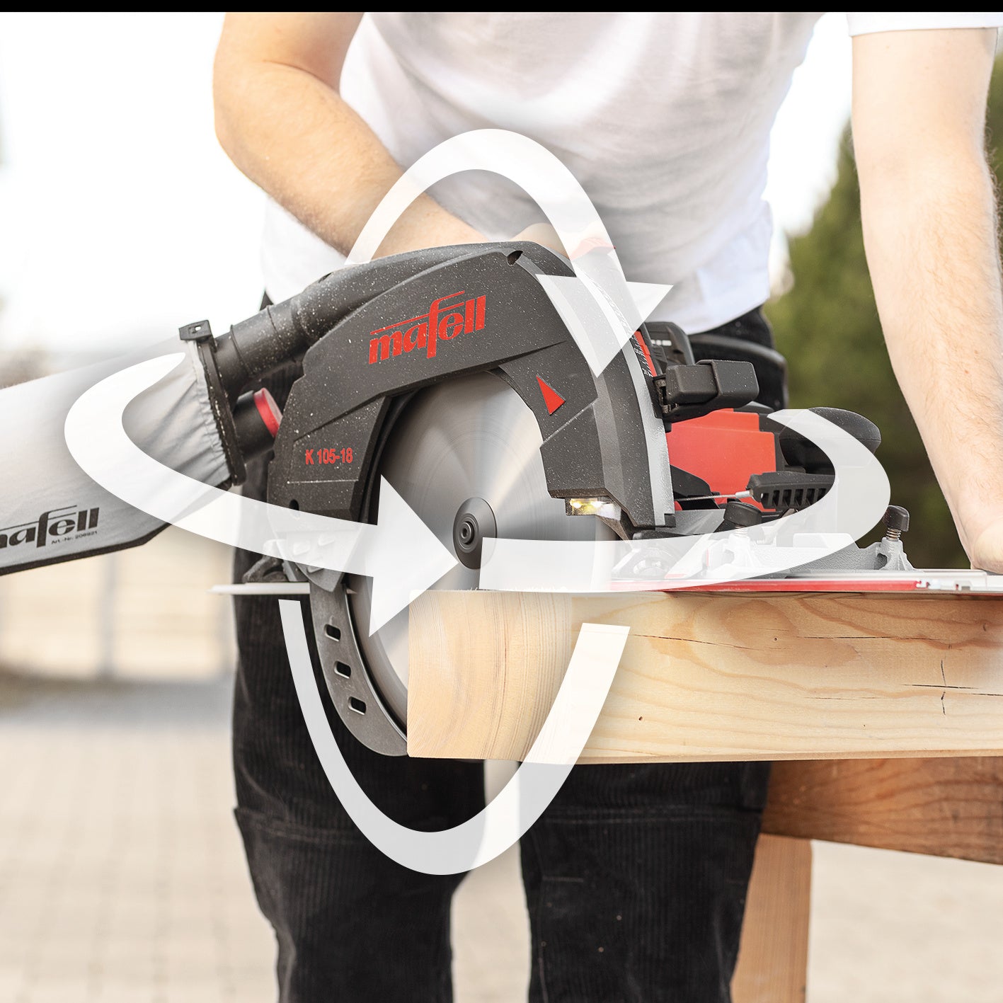 Mafell Handcirkelsåg K 105-18 Pure - 91D302 18V Naken