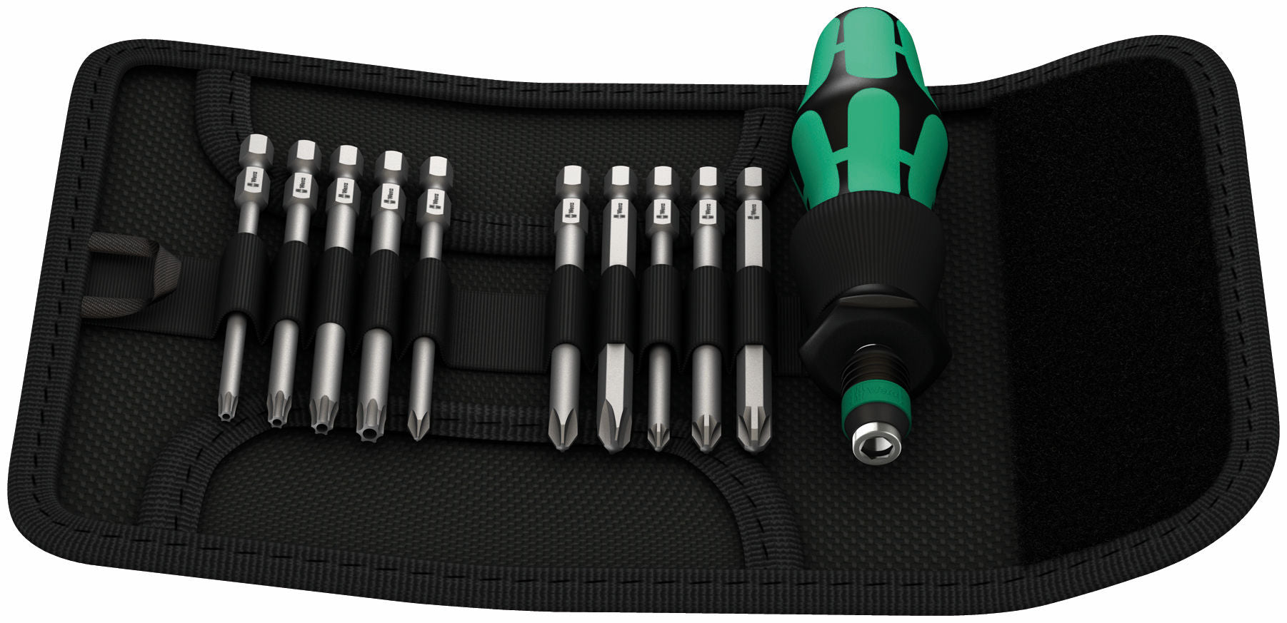 KiwiTOOLS Edition Wera Kraftform kompakt 41 med väska + TX10 & TX40 89mm Bits