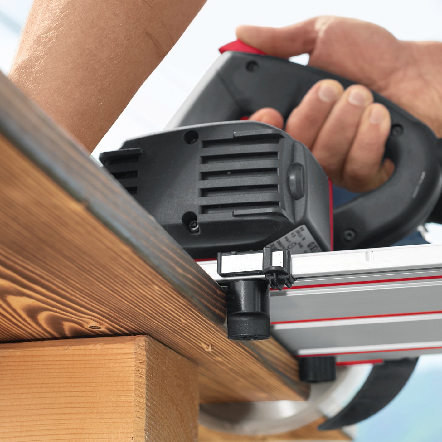 Mafell Cirkelsåg med skena KSS 60 18M bl Pure i transportväska - 91D902 18 V Naken