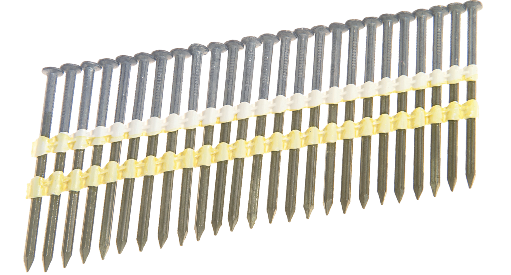 Gunnebo STOMSPIK PLASTBANDAD 21º HUGGEN, VARMFÖRZINKAD 3.1x90 21° 1000-pack