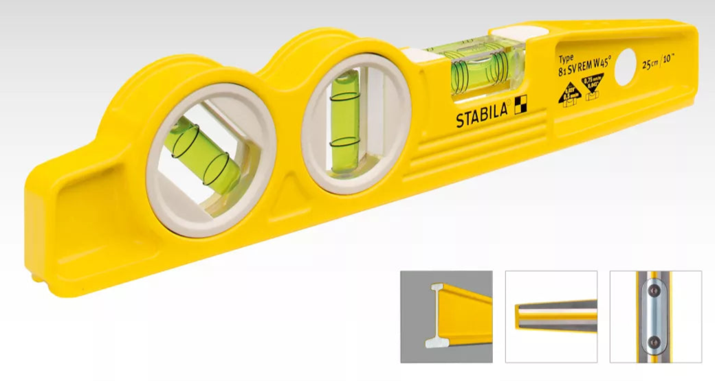 Vattenpass 81 SV REM W45 torpedo med magnet i väska