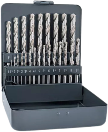 Alpen HSS Cobalt KM 25 - Kassett med 25 st metallborrar, Ø 1,00-13,00 (skalsteg 0,5 mm)