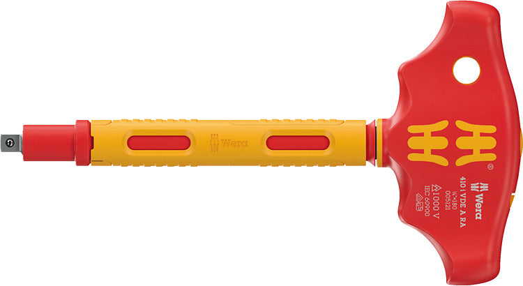 Wera 410 i VDE A RA VDE T-handtag med spärr 1/4"