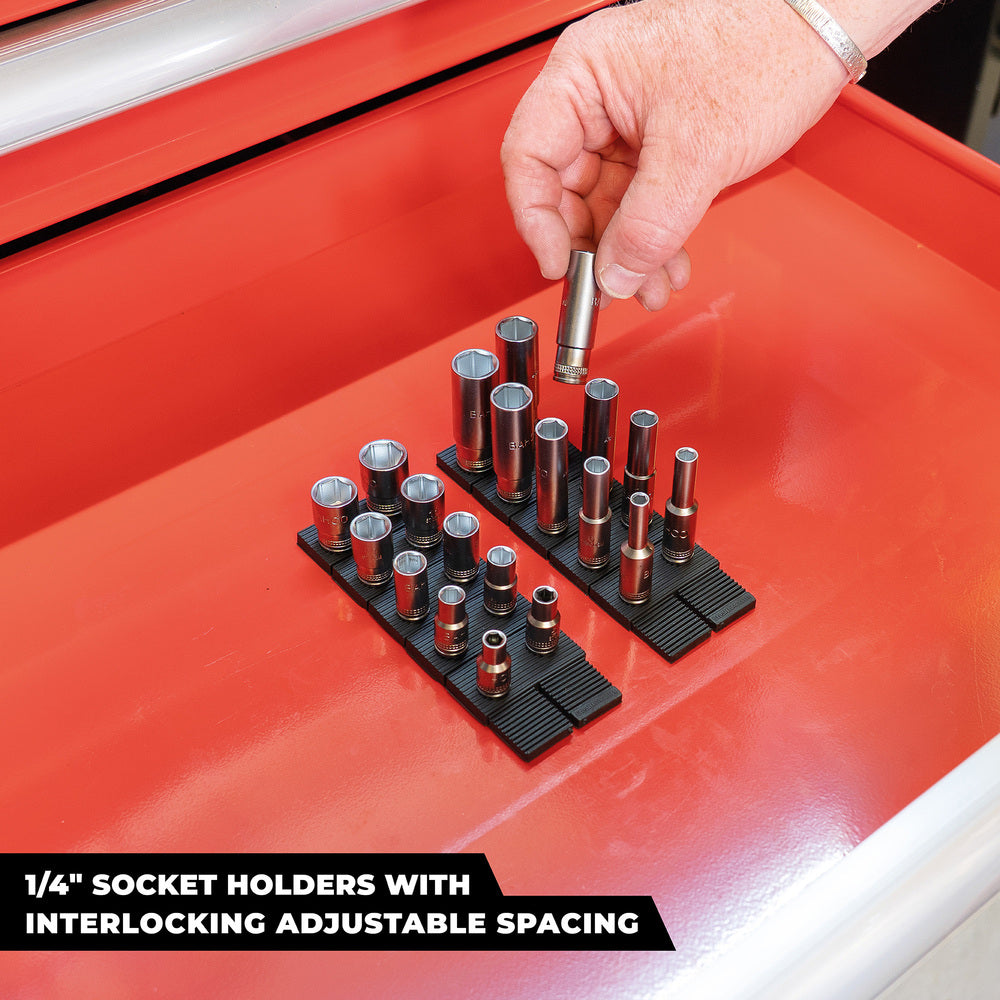 StealthMounts Drawer Hive 1/4" Socket Holder 10-Pack- DHSP-1/4-SK-10