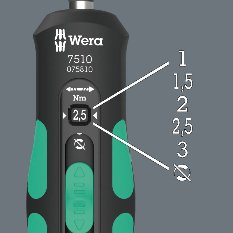 Wera 7510 Kraftform Safe-Torque Speed momentskruvmejsel, 1-3 Nm