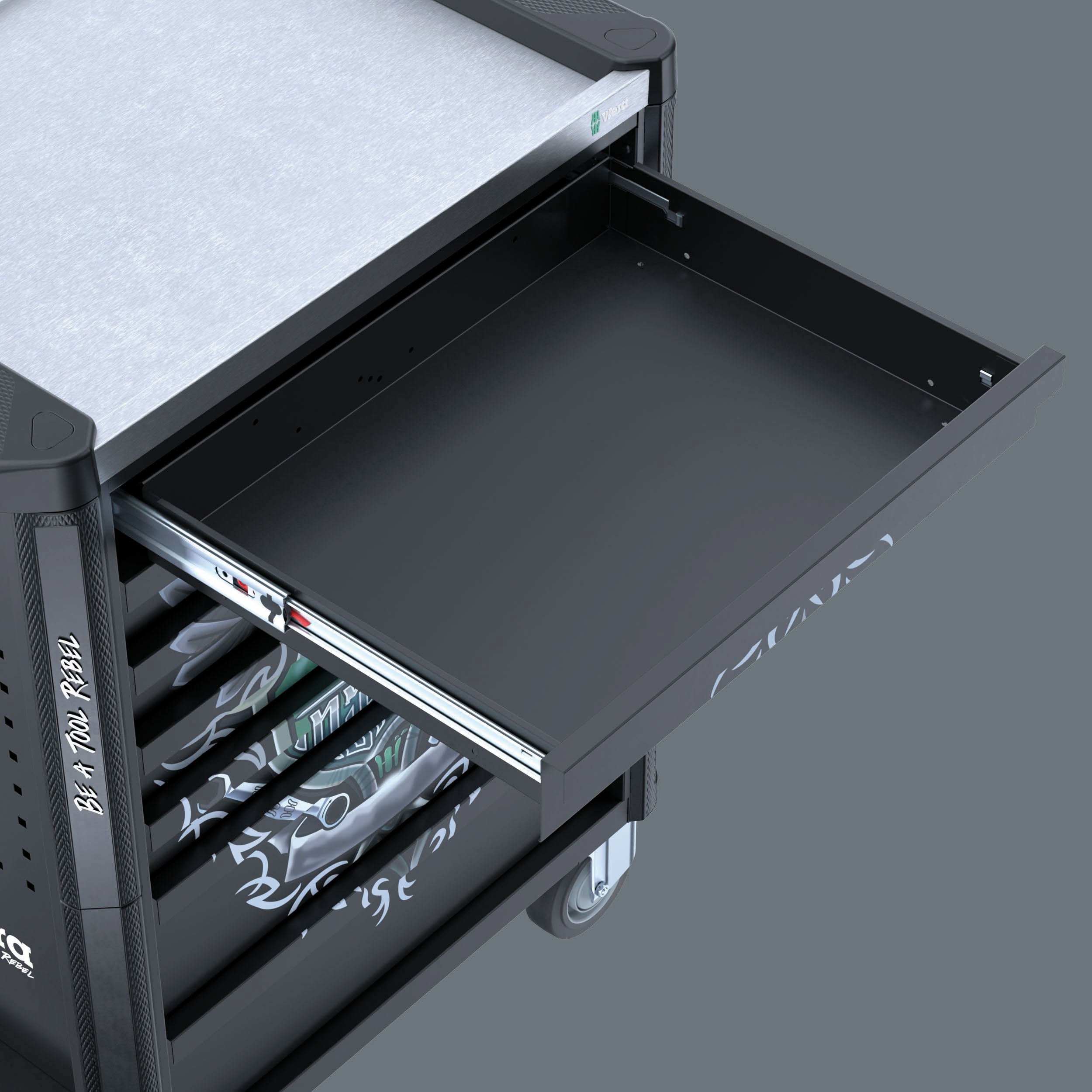 9805 Tool Rebel verkstadsvagn Stainless, utan verktyg