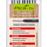 Pica Dry Märkpenna och reservstift Graphite hårdhet H för snickare