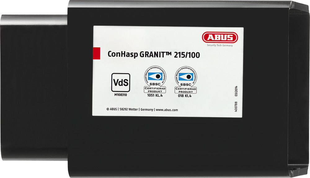 ABUS Containerlås ConHasp 215/100 inkl. Granit Hänglås 37/55, HB100