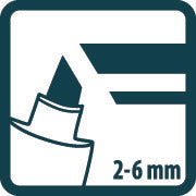 Pica Classic 520 & 521 permanent märkpenna - Röd, Blå, Svart