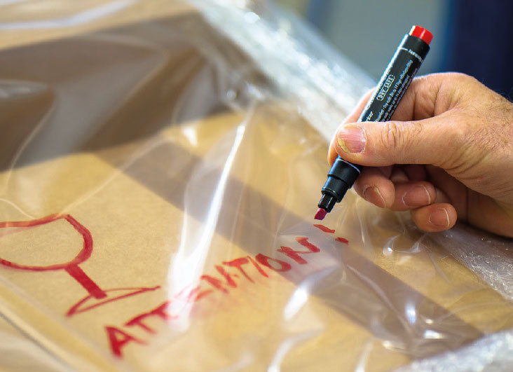 Pica Classic 520 & 521 permanent märkpenna - Röd, Blå, Svart