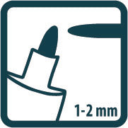 Pica Classic 522 & 532 Permanent Märkpenna/Penna vit