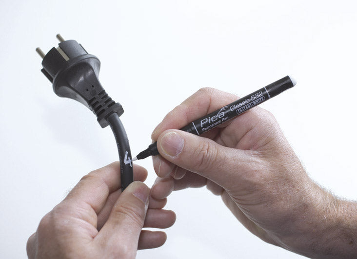 Pica Classic 522 & 532 Permanent Märkpenna/Penna vit