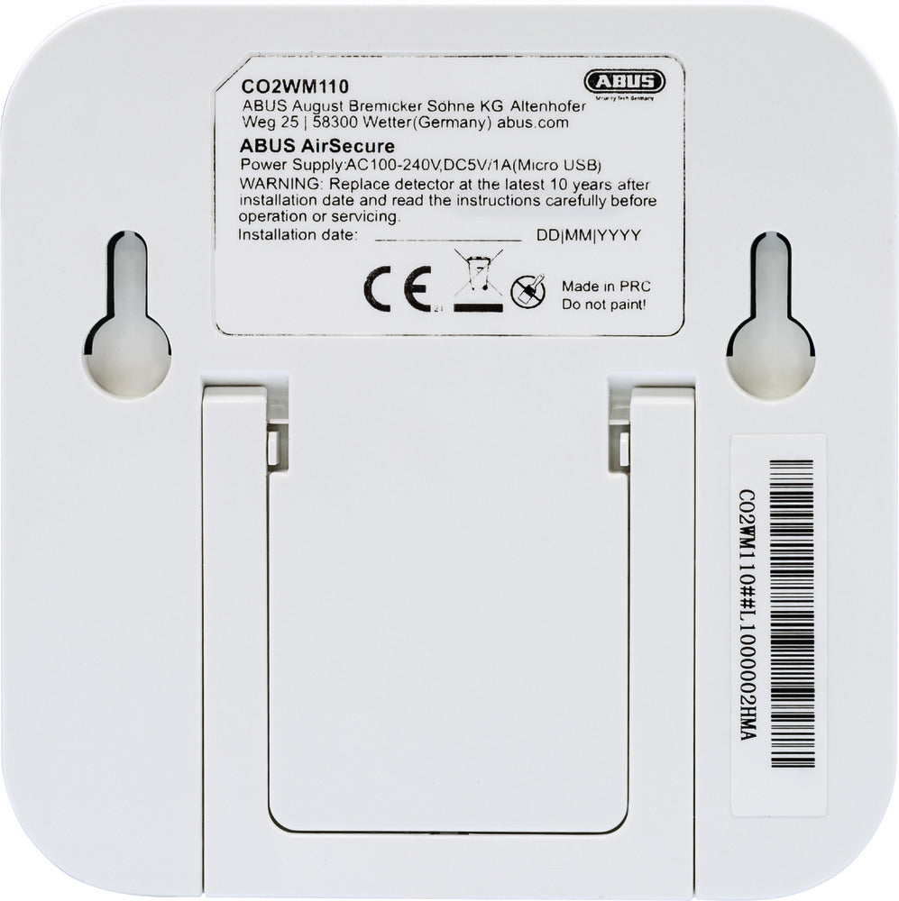 ABUS Varningslarm för CO2 CO2WM110 AirSecure