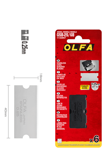 OLFA 6-pack Blad till Skrapa GSR-2 - GSB-2S / 6B