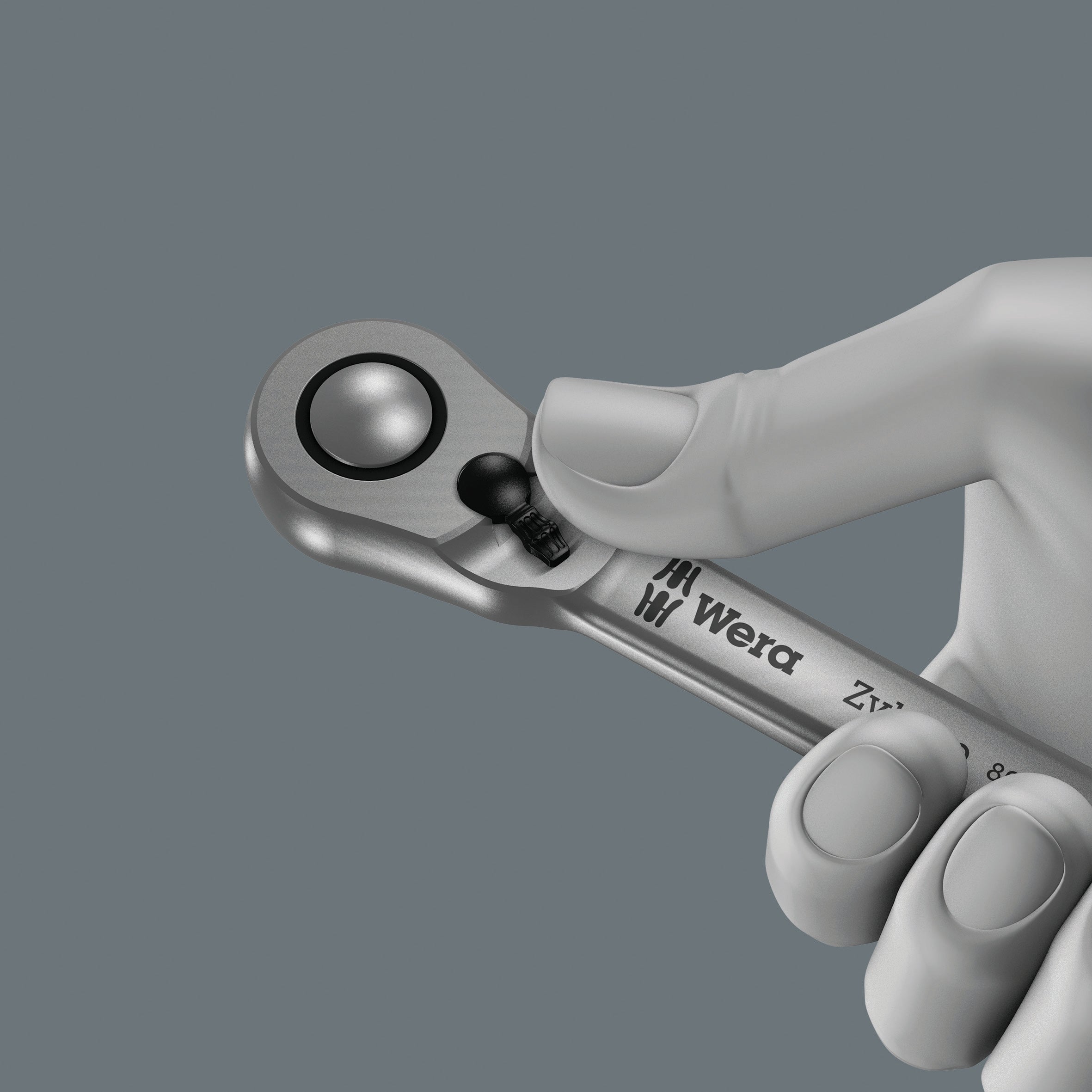 Wera 8100 SC 8 Zyklop Metal-spärrhandtagssats, omkopplingsspak, 1 /2 tums- fattning, metriska mått